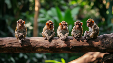 Obraz premium a group of animals in zoo