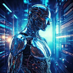 サイバーパンク都市のロボットAI