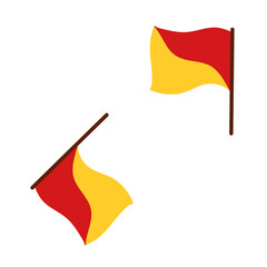 Semaphore code with flag vector © Hashslingingslasher