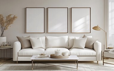 Modern Living Room Mockup.