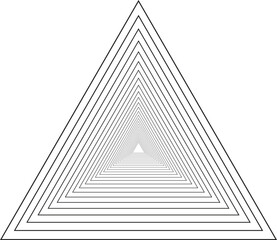 abstract triangle transform effect line art.