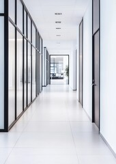 Modern Office Hallway.