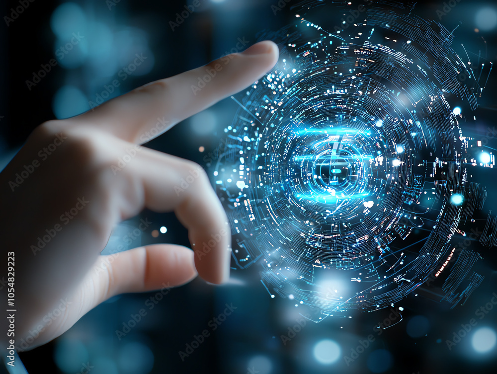 Aufkleber innovative businessman utilizing smart projector technology for effective kpi analysis and enhanced 