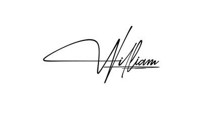 william name hand-drawn signature 