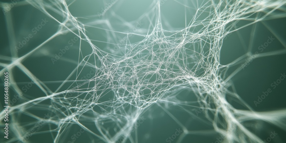 Poster abstract network of interconnected nodes symbolizing digital connectivity in modern technology