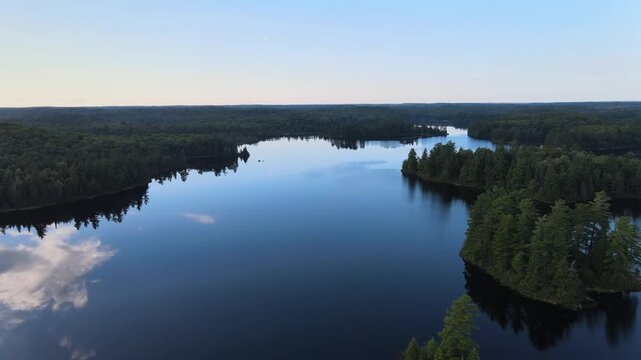 lake is a mirror reflection of the sky  
