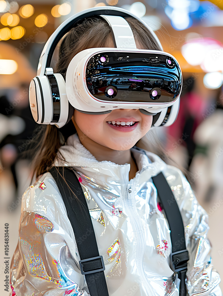 Poster exploring the future a young innovator engages with virtual reality in a dynamic growth strategy ses