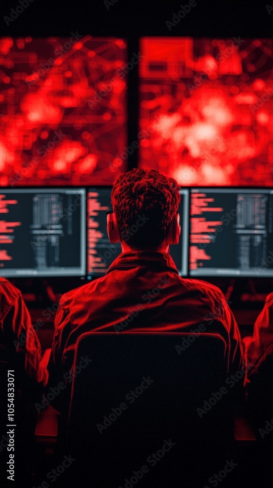 Poster exploring the intricacies of cybersecurity a glimpse into the digital battlefield