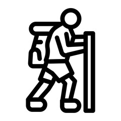 hiking outline style