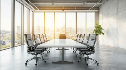 Modern Office Meeting Room with Natural Light