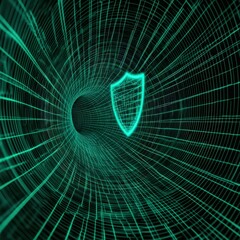 Exploring the Digital Tunnel of Cybersecurity A Visual Journey through Data Protection