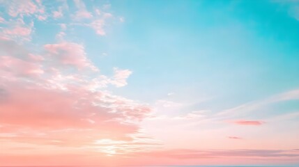 Obraz premium Pastel Sky Cloudscape Sunset