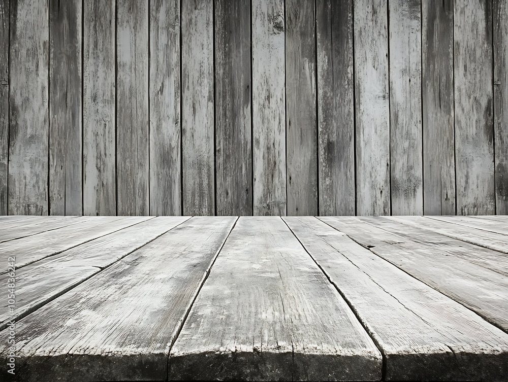 Poster rustic vintage weathered wooden plank wall with textured surface background : generative ai