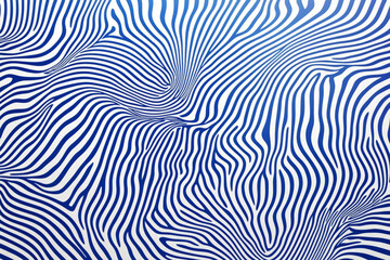 Fototapeta premium Blue and White Zebra Stripes: An Abstract Exploration of Wavy Designs and Textures