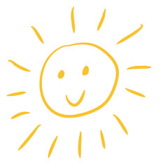 Cute doodle sun shine