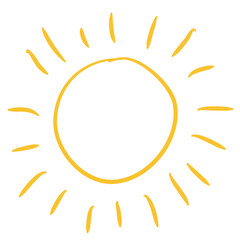 Cute doodle sun shine