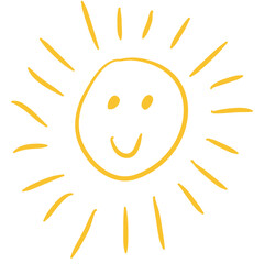 Cute doodle sun shine