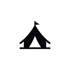 Tent icon logo design template isolated illustration