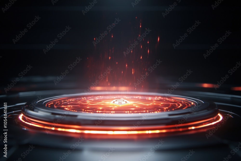 Poster mystical energy source illuminating the future with a radiant core of light and motion