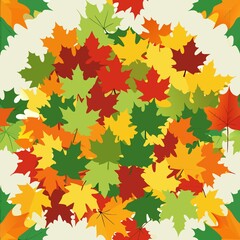 Fototapeta premium seamless pattern with maple leaves