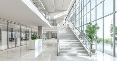 Obraz premium Modern Office Staircase.