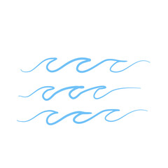 Sea wave hand drawn