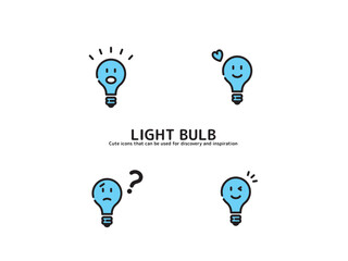 電球　キャラクター　勉強　学習　学問　教育