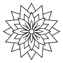 Beautiful digital mandala vector illustration.