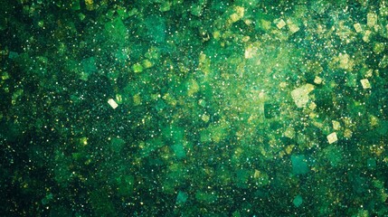 Christmas background in green color with lights