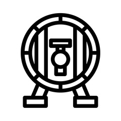wine barrel outline style