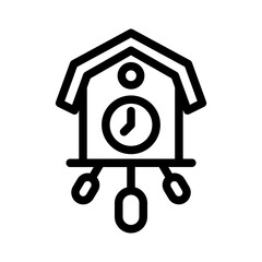 cuckoo clock outline style