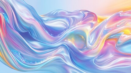 Fototapeta premium Soft Pastel Wave Pattern in Gentle Colors