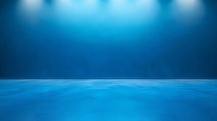 Modern abstract blue background wall in stylish studio room ideal for product presentations, marketing displays, creative visual content, and professional photography backdrops