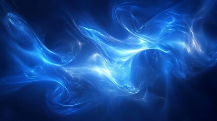 Fototapeta premium Captivating abstract blue background with flowing swirls and gradient shades, ideal for modern digital designs, creative projects, and artistic web graphics