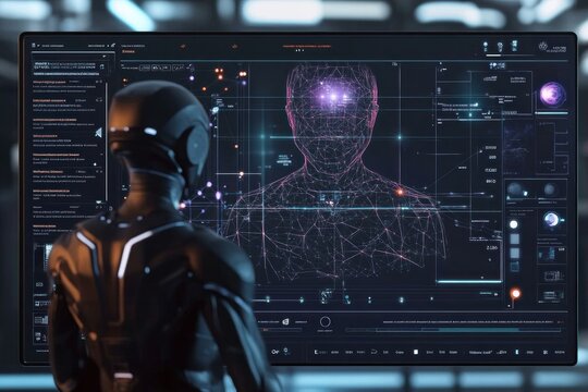 An AI transparency tools screen with detailed model information, including decision logs and explainability features for clear AI outputs.