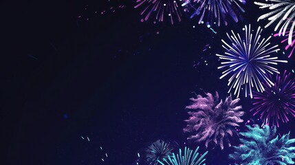 Fototapeta premium Colorful Fireworks Display in the Night Sky