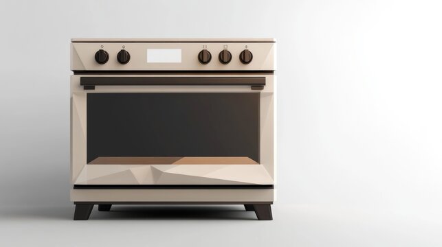 White Oven with Black Knobs