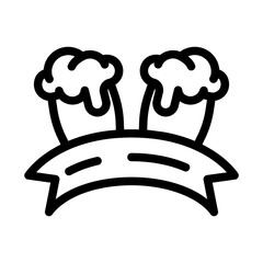 oktoberfest celebration outline style