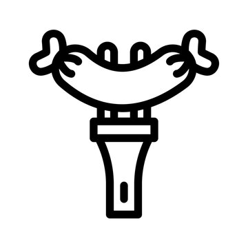 recommend clip art: sausage fork outline style
