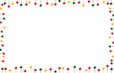 frame made of colorful confetti