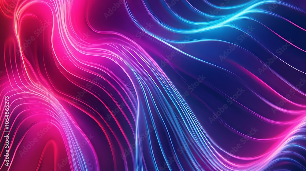 Aufkleber vibrant abstract neon light background with dynamic glowing colors and geometric patterns for modern