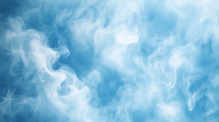 Obraz premium Abstract sky blue background with soft gradient blends, wispy cloud textures, and serene atmosphere for digital designs, web graphics, and creative projects