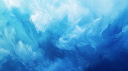 Abstract sky blue background with soft gradient blends, wispy cloud textures, and serene atmosphere for digital designs, web graphics, and creative projects