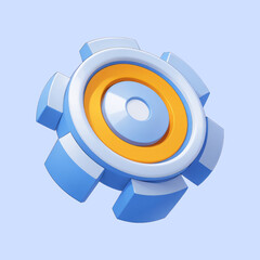 gear cog icon cartoon illustration 