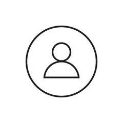 profile icon user people outline person vector symbol 