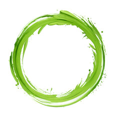 Circle color brush stroke on transparent background