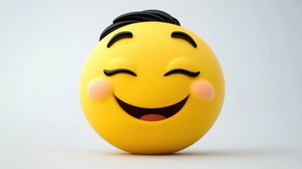 Fototapeta premium Joyful Smile Emoji with Happy Expression