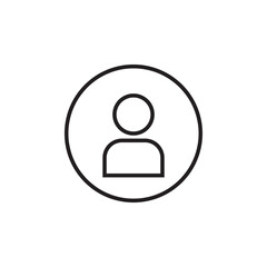 profile icon user people outline person vector symbol 