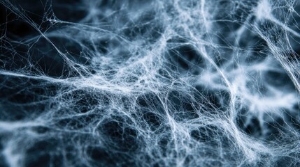 Spider Web Close Up Black Background
