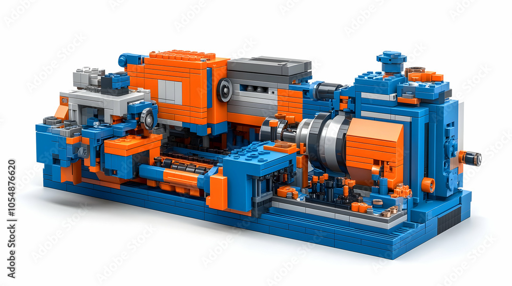 Poster 3d factory workers operating ai machinery in germany | candid image capturing precision and connecti